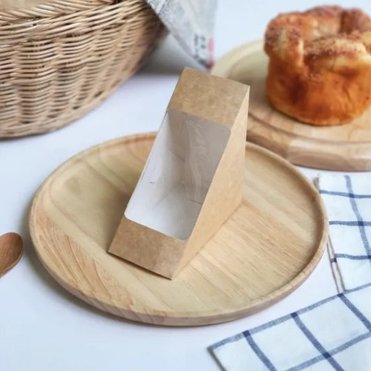 กล่องแซนวิช ECO สีคราฟท์น้ำตาล ขนาดใหญ่ (12cm.)