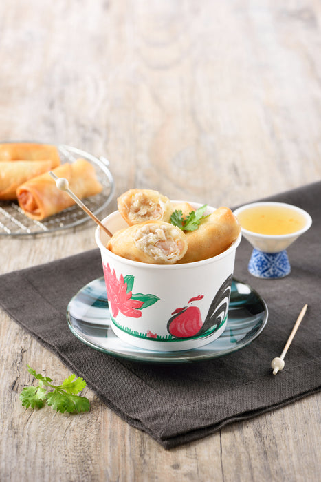 ชามกระดาษ Eco 260ml ลายไก่