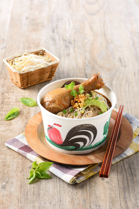 ชามกระดาษ Eco 850ml ลายไก่