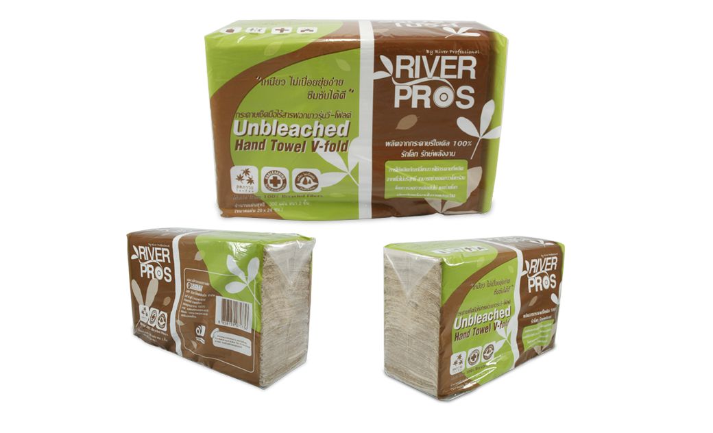 กระดาษเช็ดมือ V-Fold สีน้ำตาล